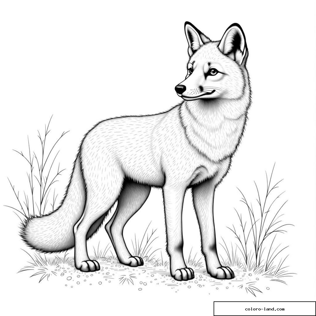 Un renard curieux se tenant dans un décor naturel