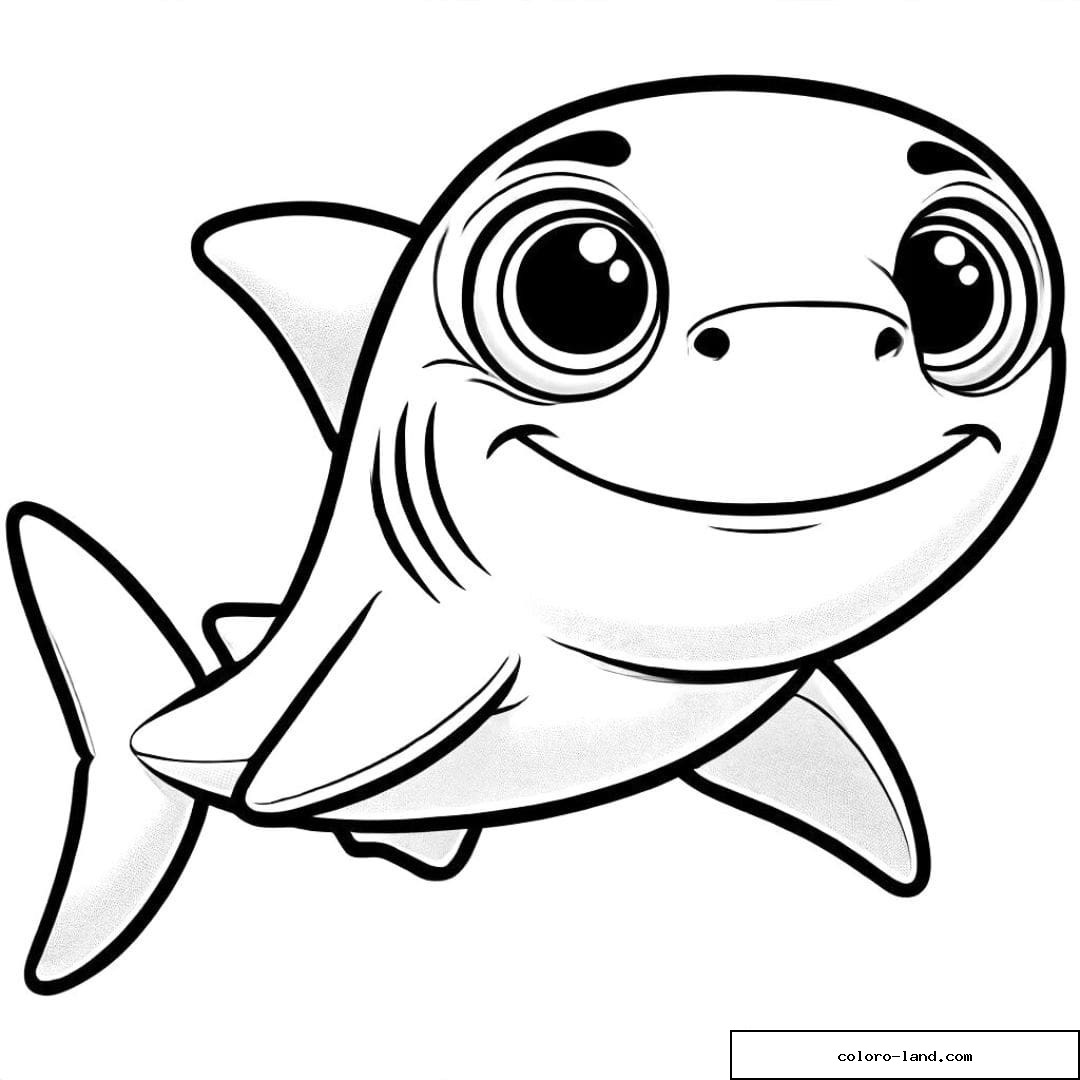 Requin fin au corps allongé avec de grands yeux cerclés de cils