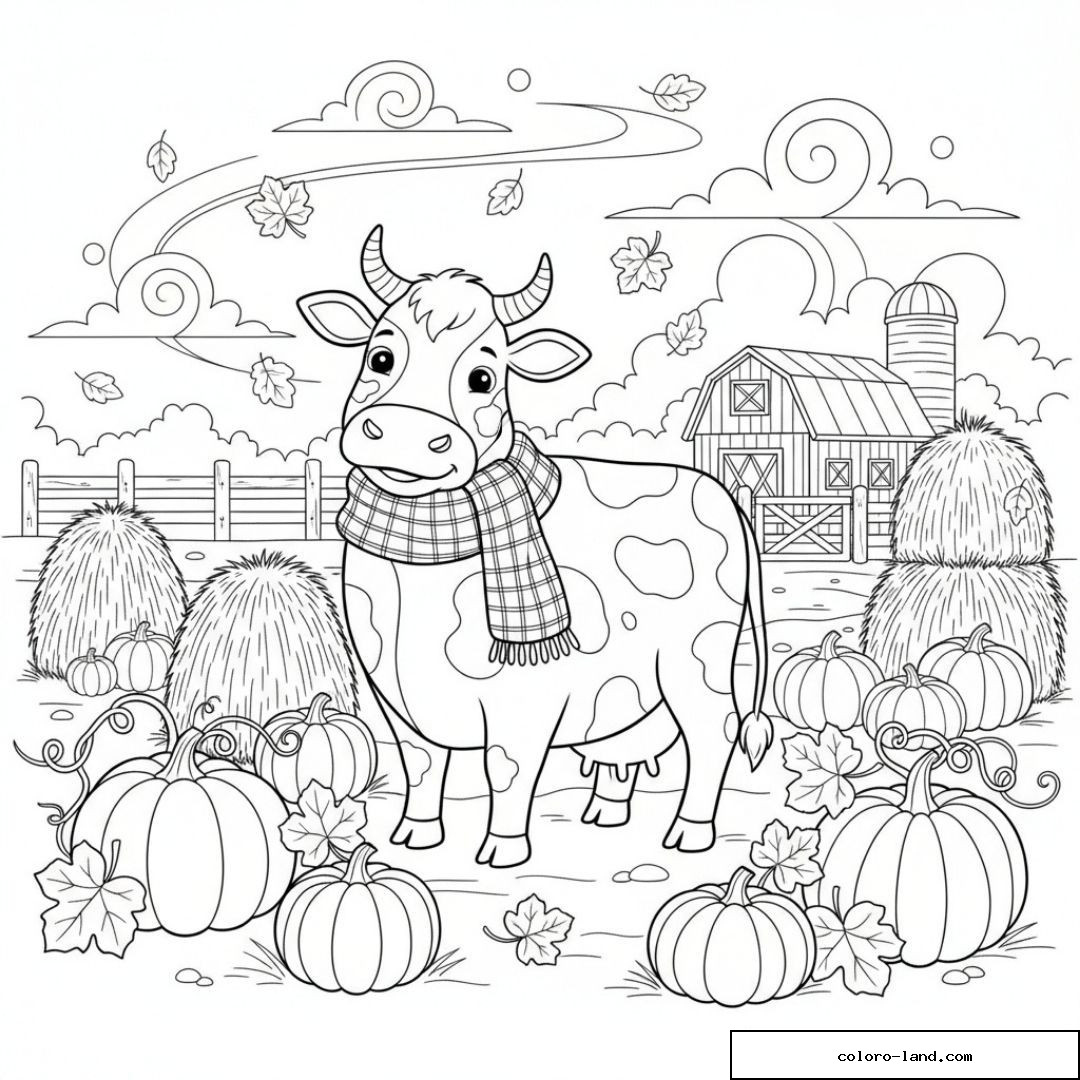 Vache avec écharpe