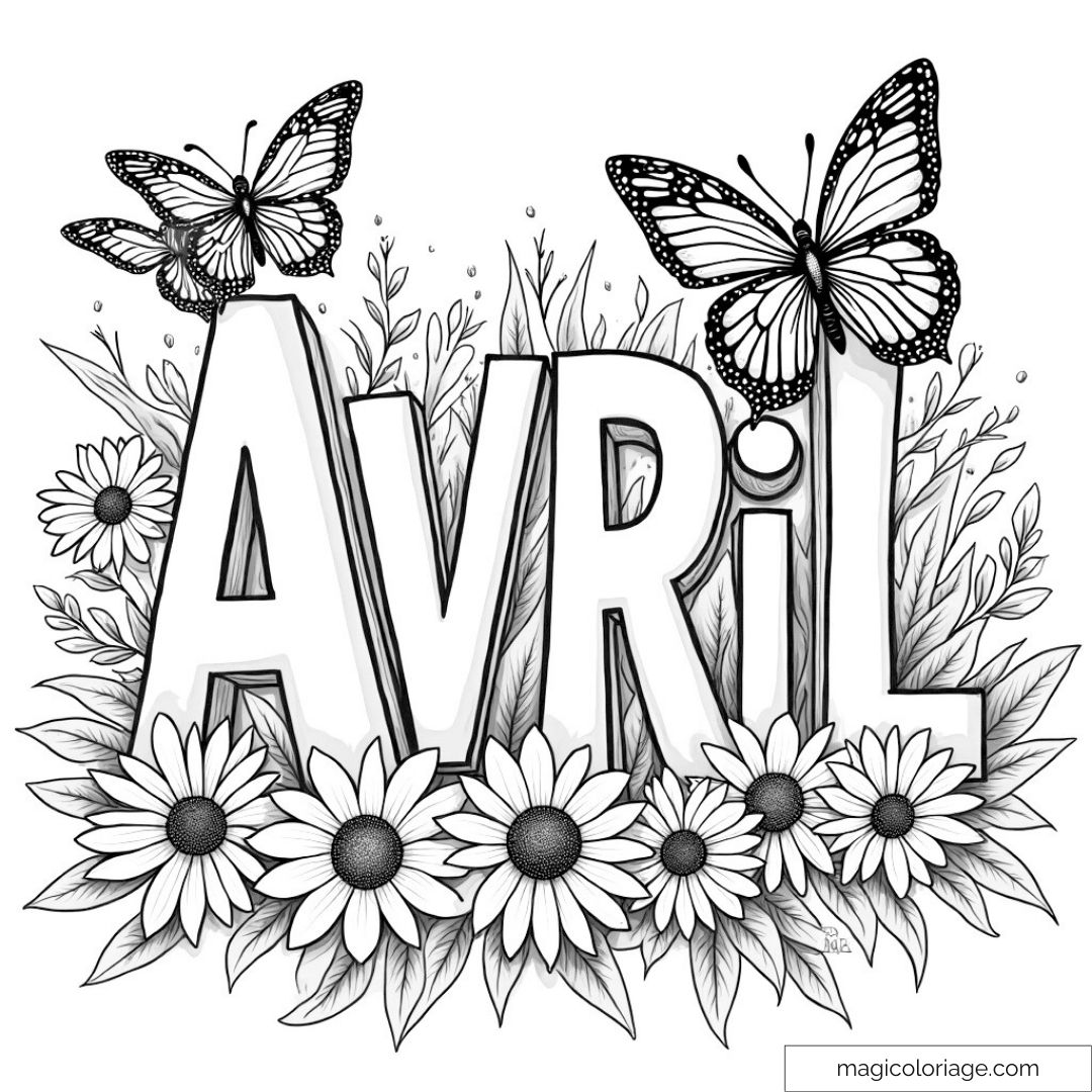 Coloriage "Avril"