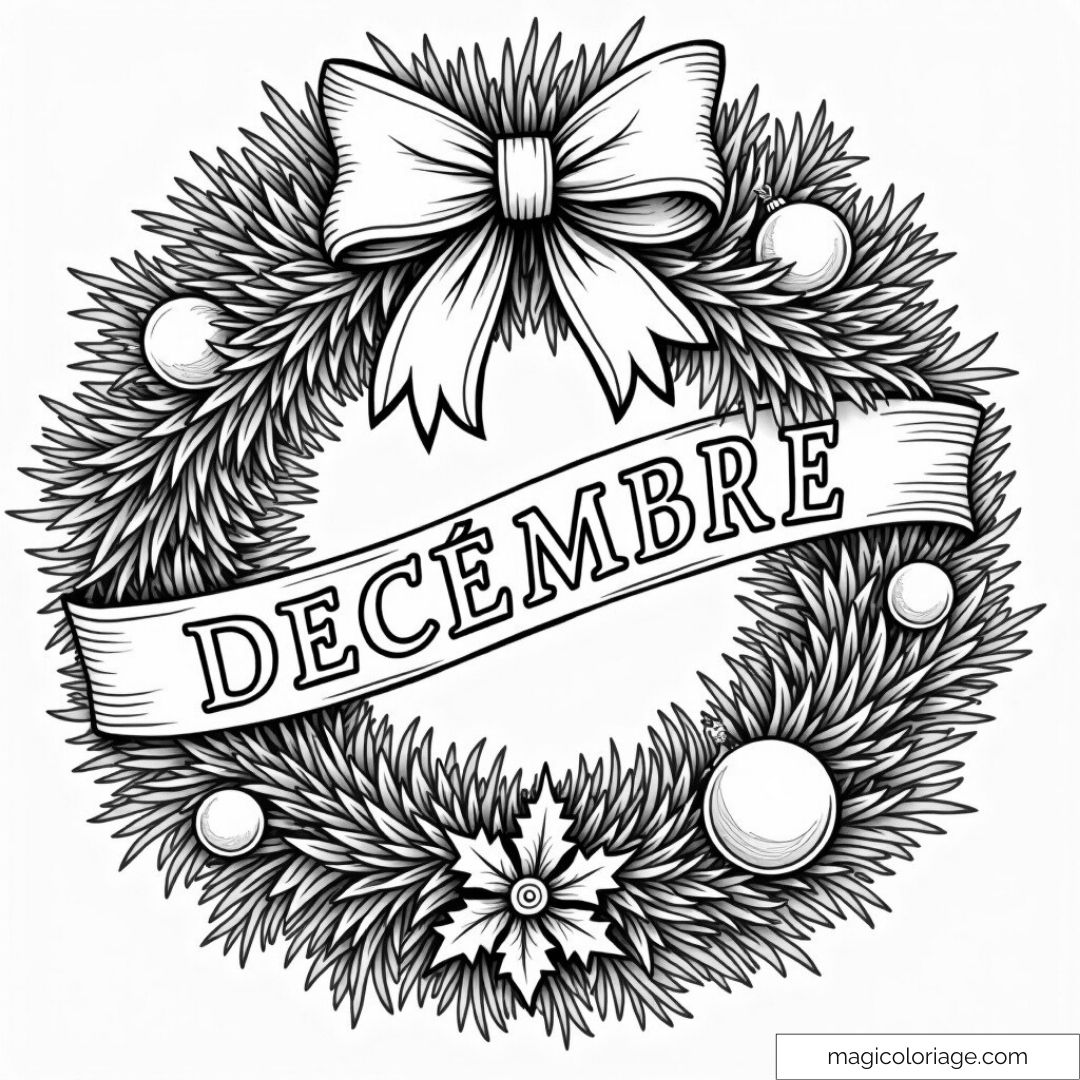 Couronne de Noël avec décoration