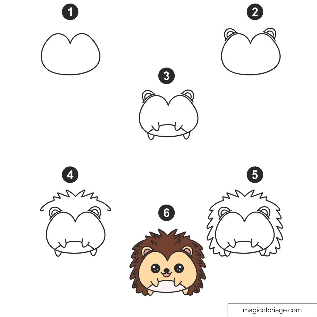 Tutoriel dessin hérisson