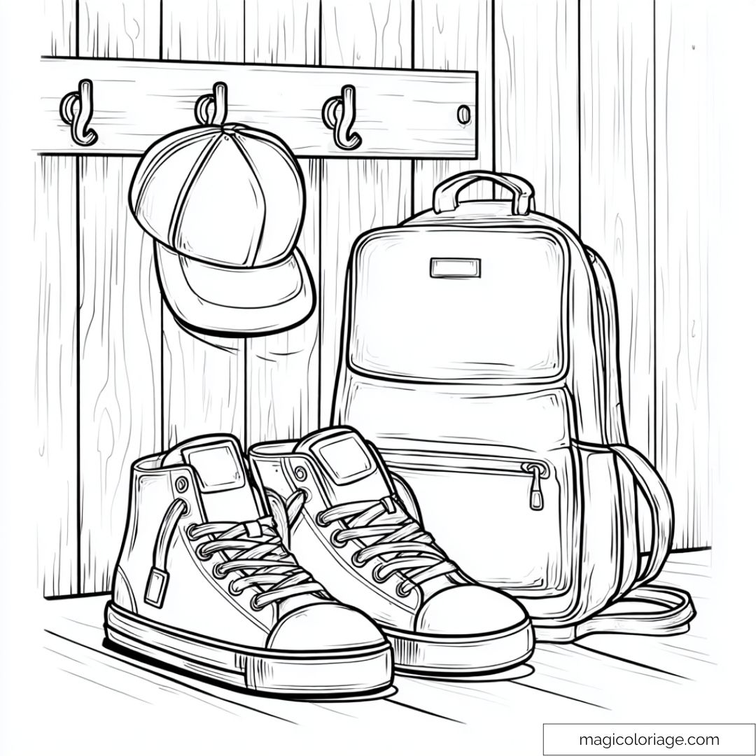 Coloriage sac à dos