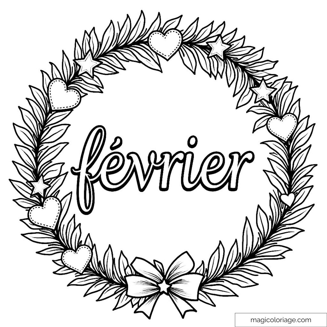 Coloriage de couronne de cœurs