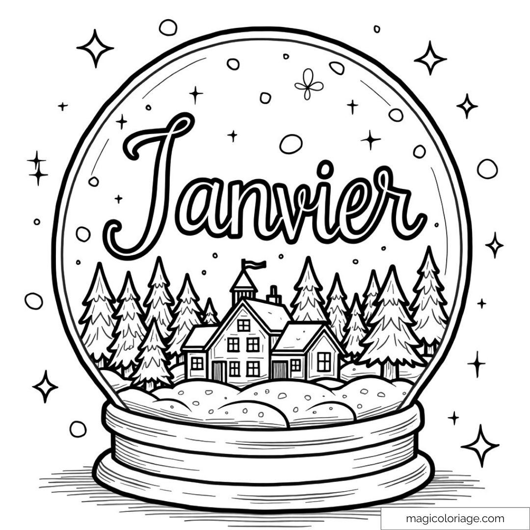 Boule à neige avec forêt