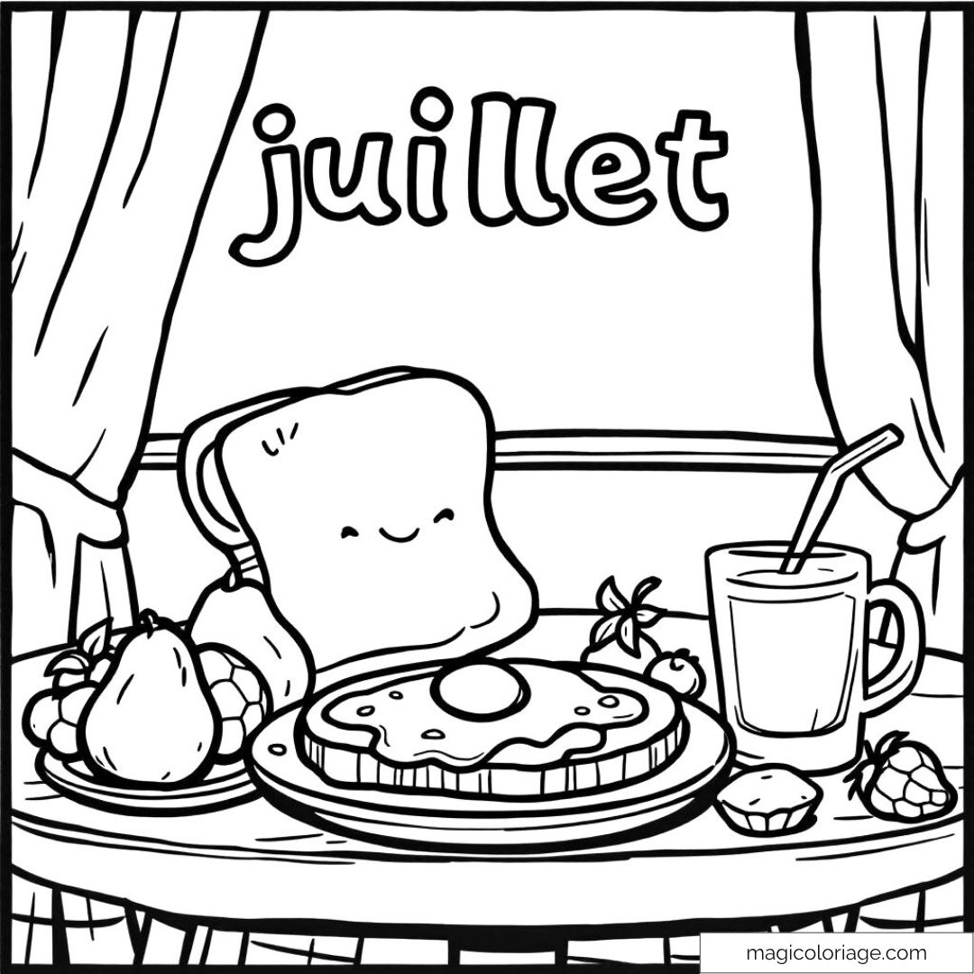 Petit déjeuner avec toast