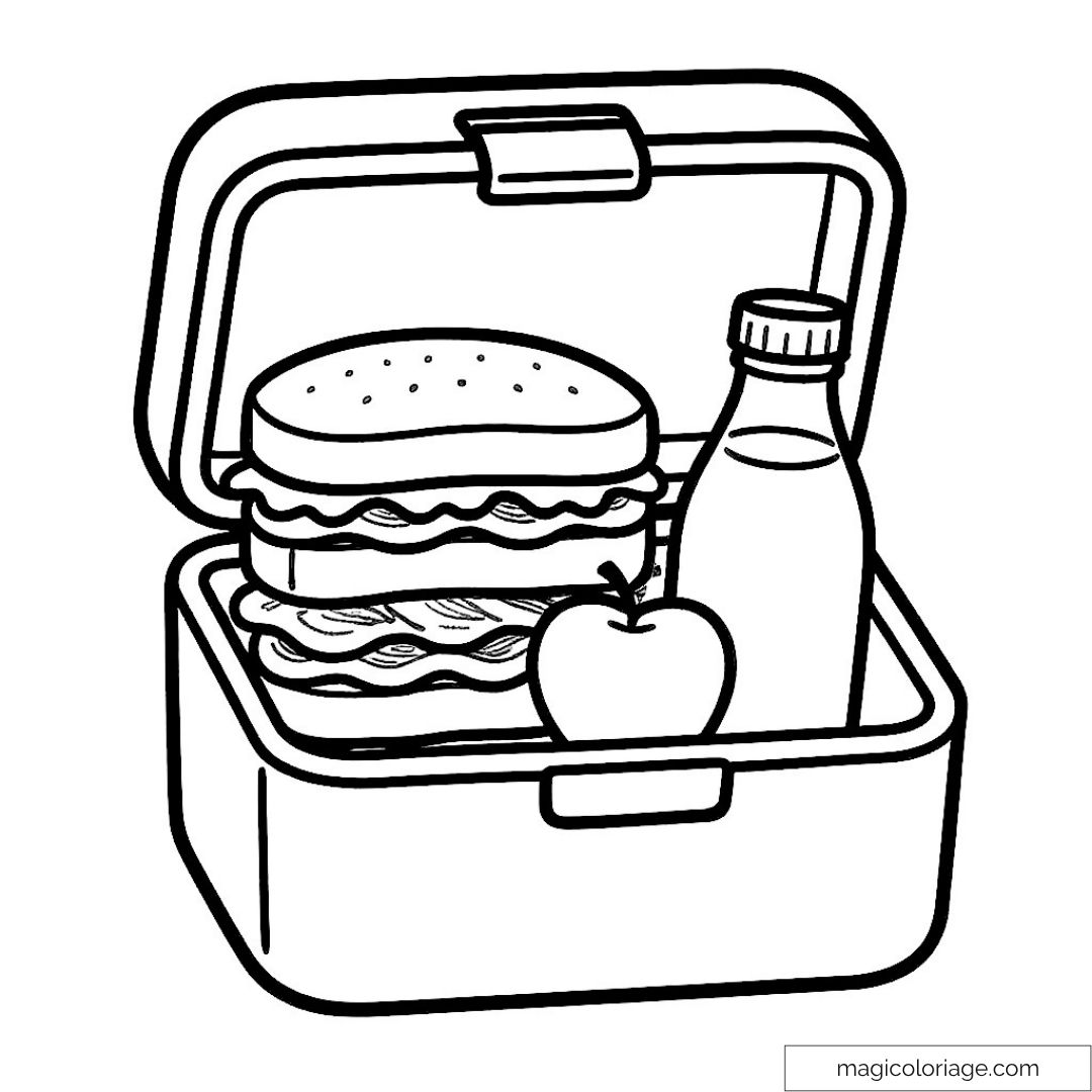 Lunch box avec sandwich