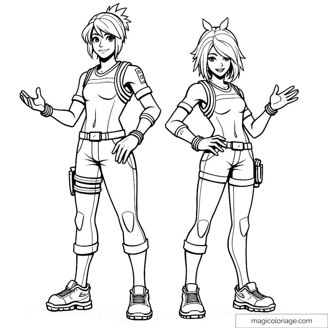Personnages Fortnite à colorier