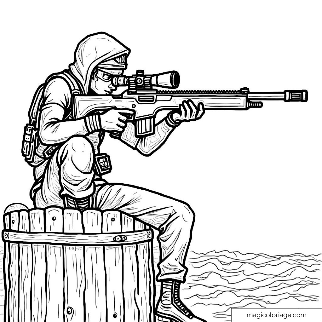 Image d'un sniper en tenue furtive