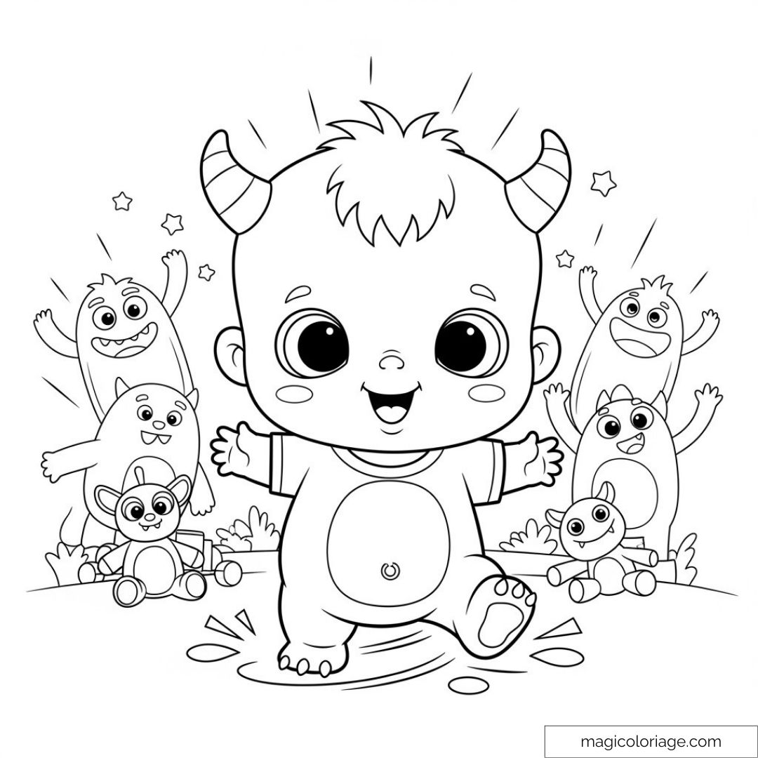 Bébé monstre et ses compagnons drôles