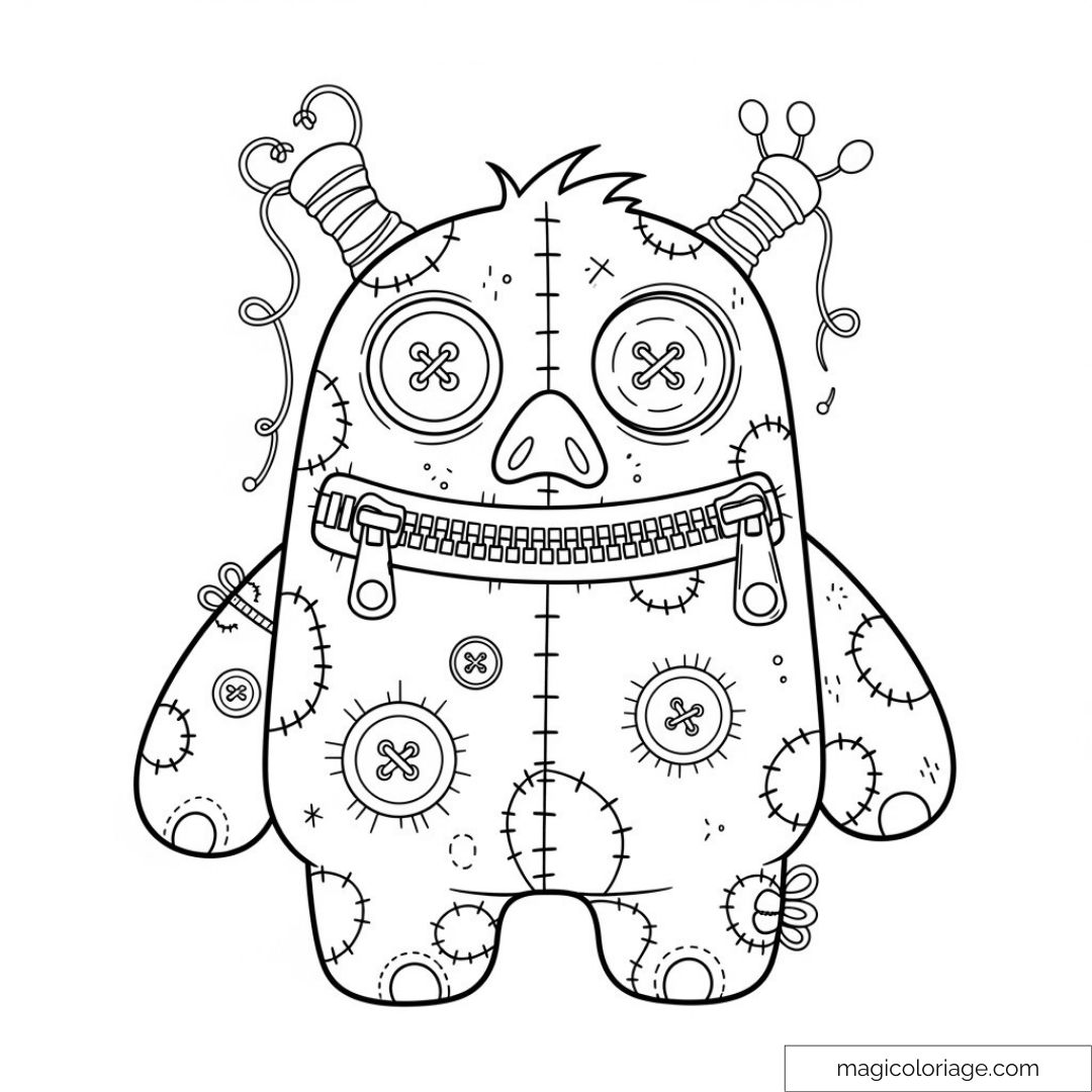 Monstre avec boutons