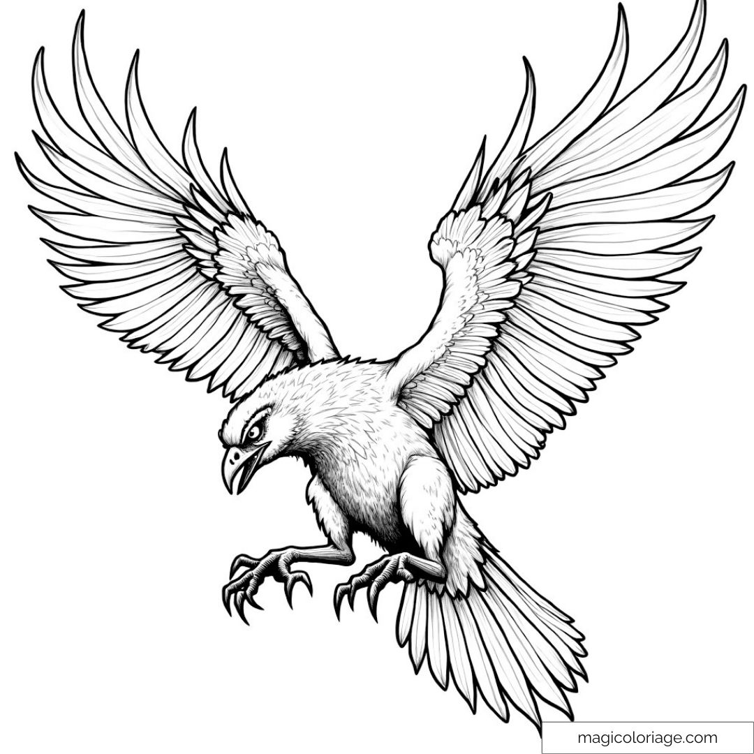 Image d'un aigle volant avec ailes ouvertes