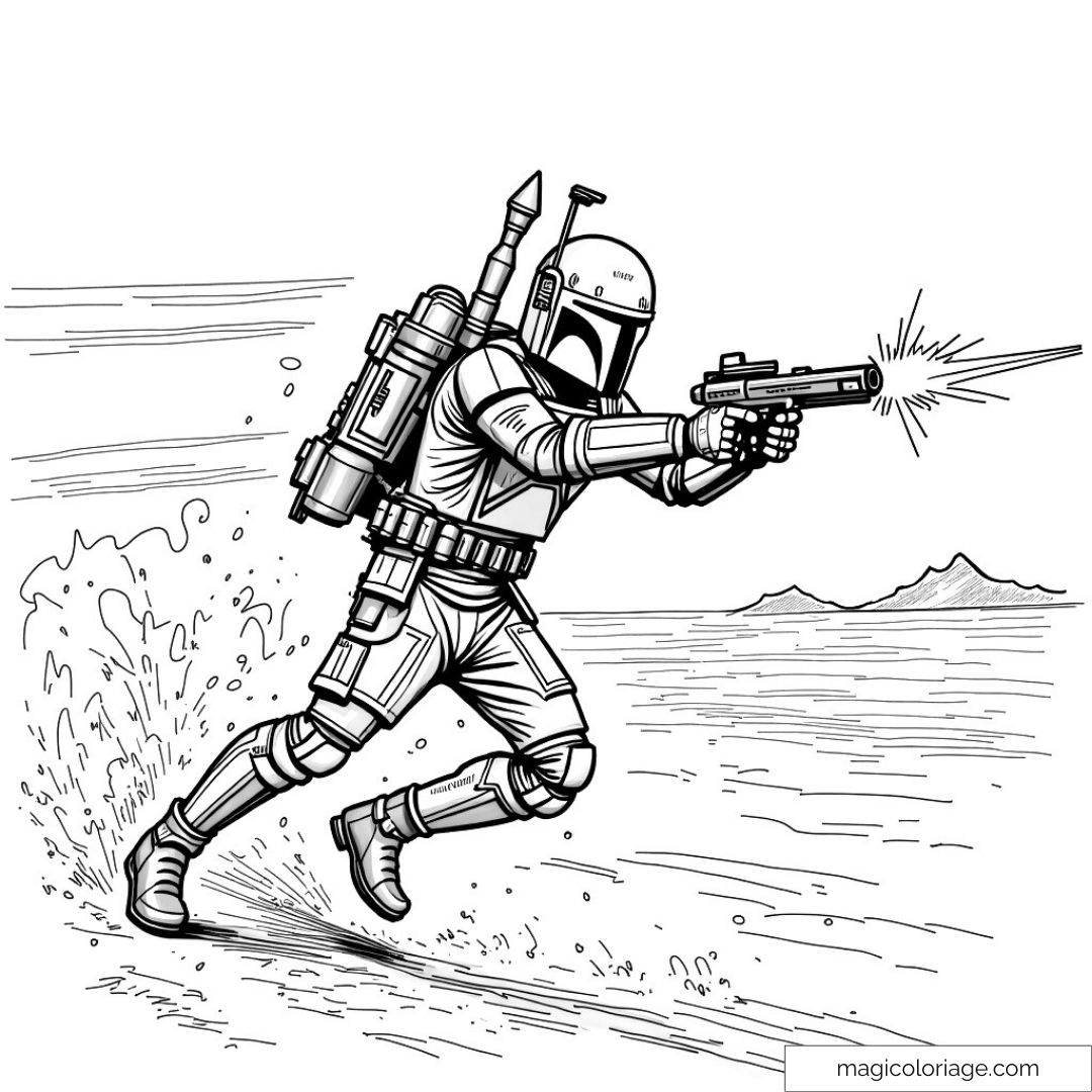 Image de Boba Fett à colorier