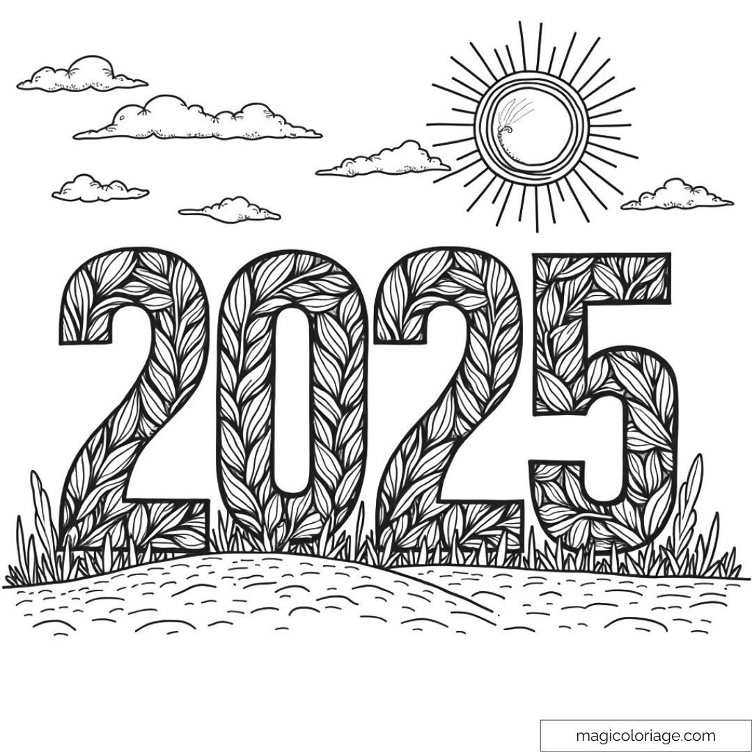 Coloriage avec chiffres 2025