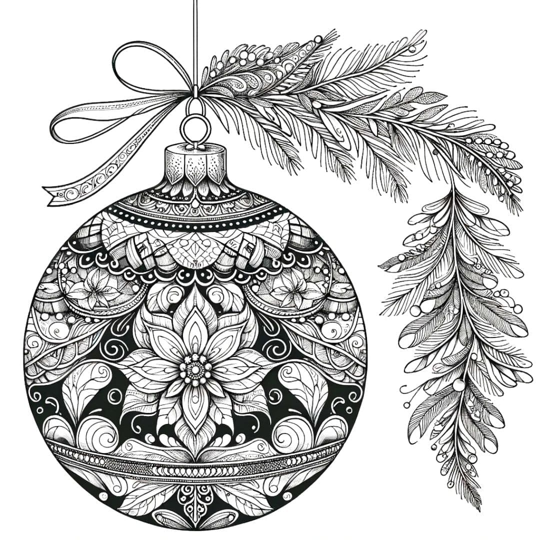 Boule de Noël élégante avec des détails fins