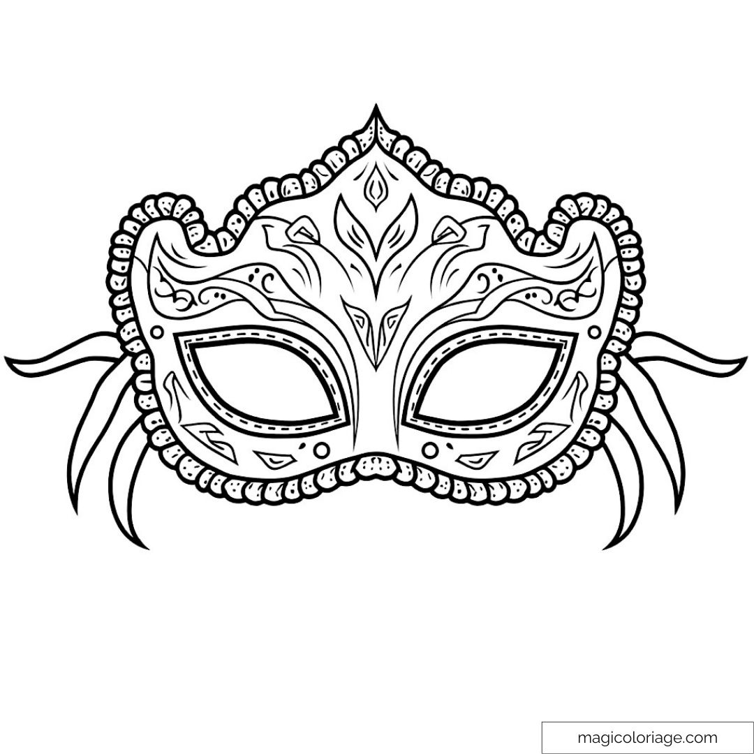 Masque de carnaval vénitien avec détails décoratifs