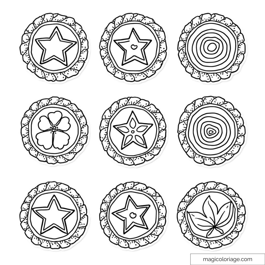 Biscuits à motifs étoiles