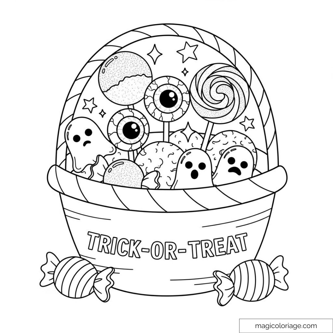 Coloriage de bonbons
