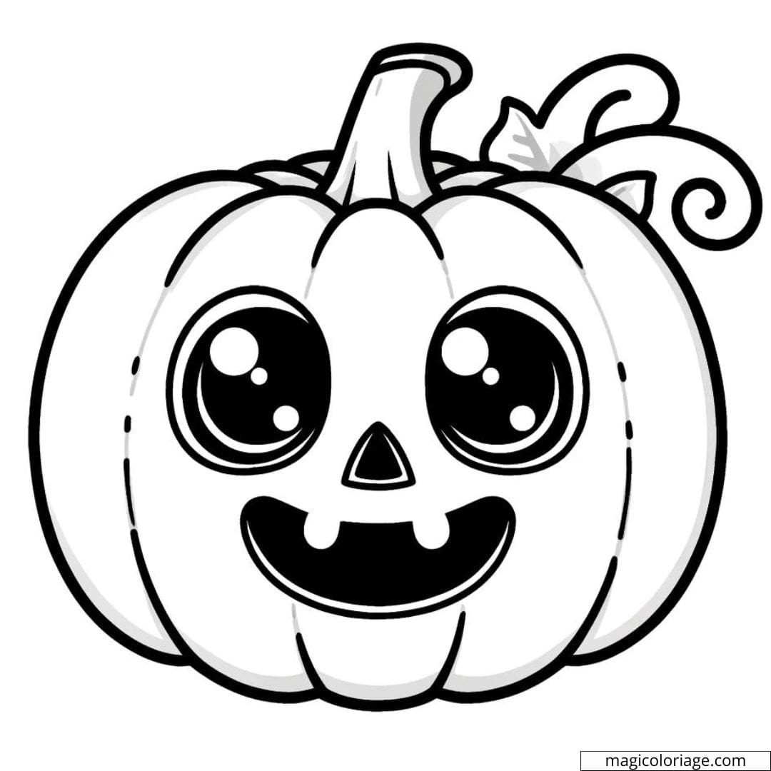 Coloriage Halloween de masque de citrouille pour maternelle