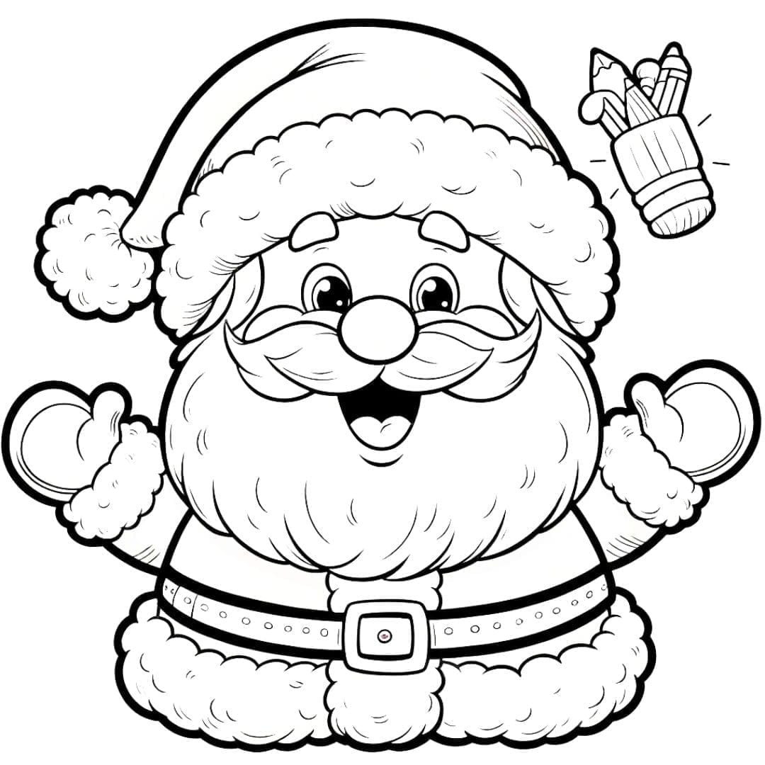 Coloriage activité Père Noël pour maternelle