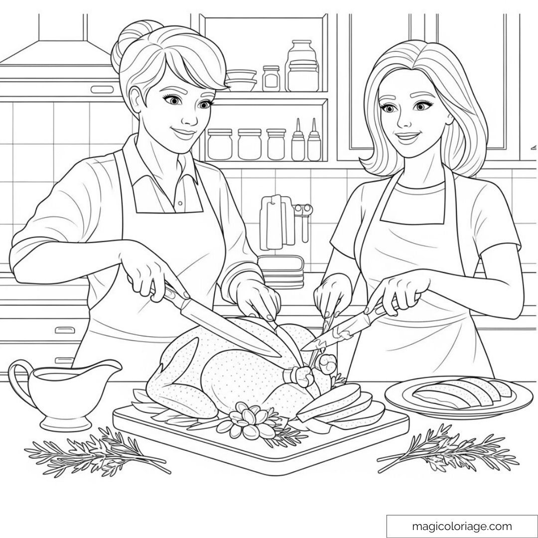 Deux femmes cuisinent ensemble