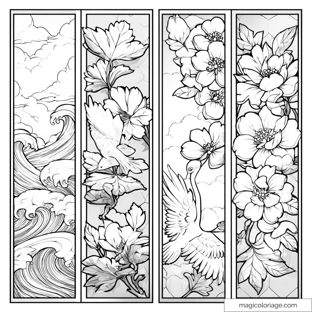 Dessin détaillé de fleurs