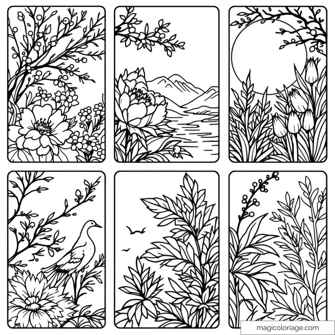 Coloriage fleurs