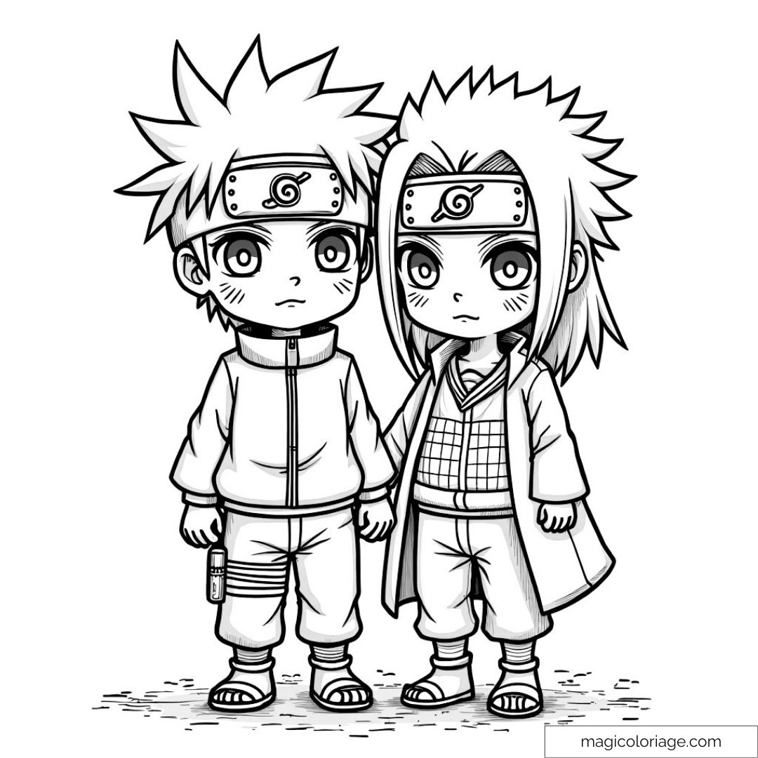 Deux personnages chibi