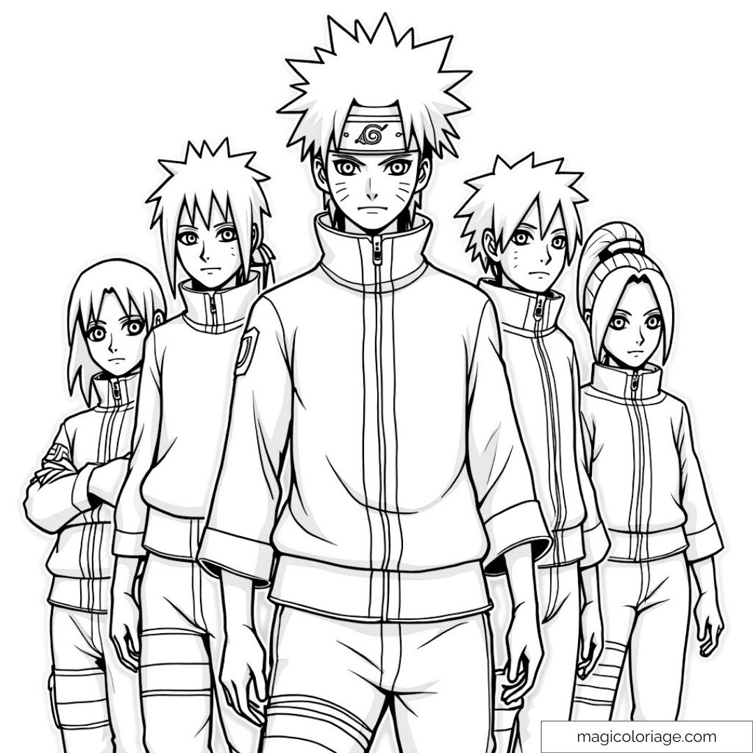 Personnages de Naruto debout