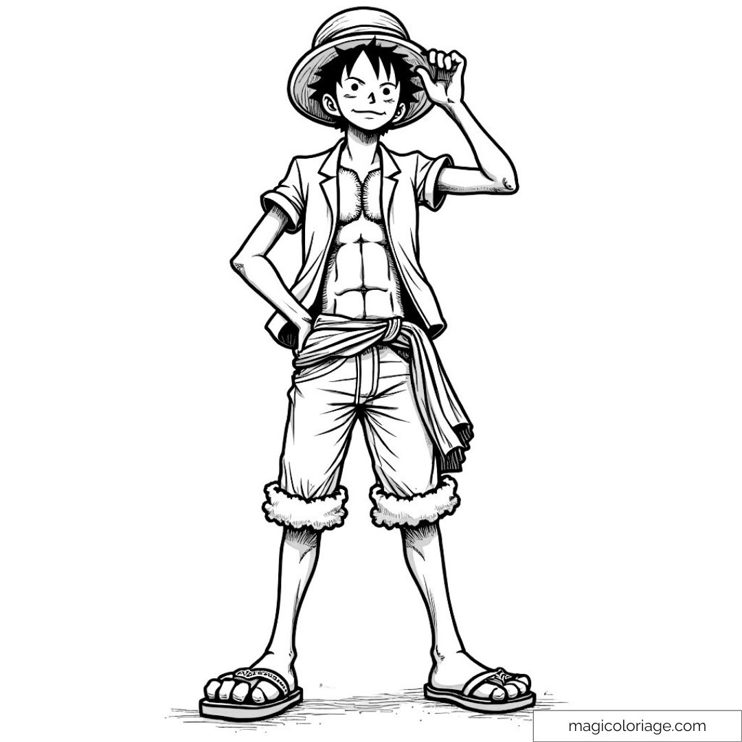 Luffy de One Piece à colorier