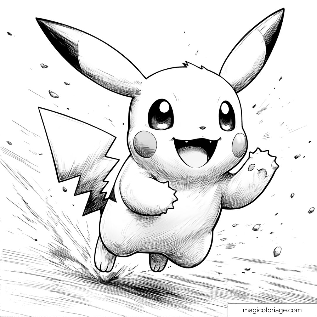 Pikachu en action