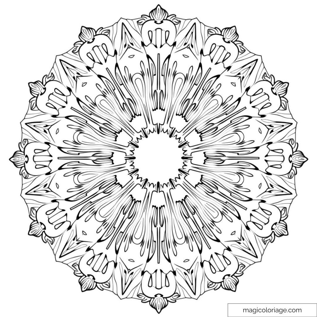 Image d'un mandala floral complexe