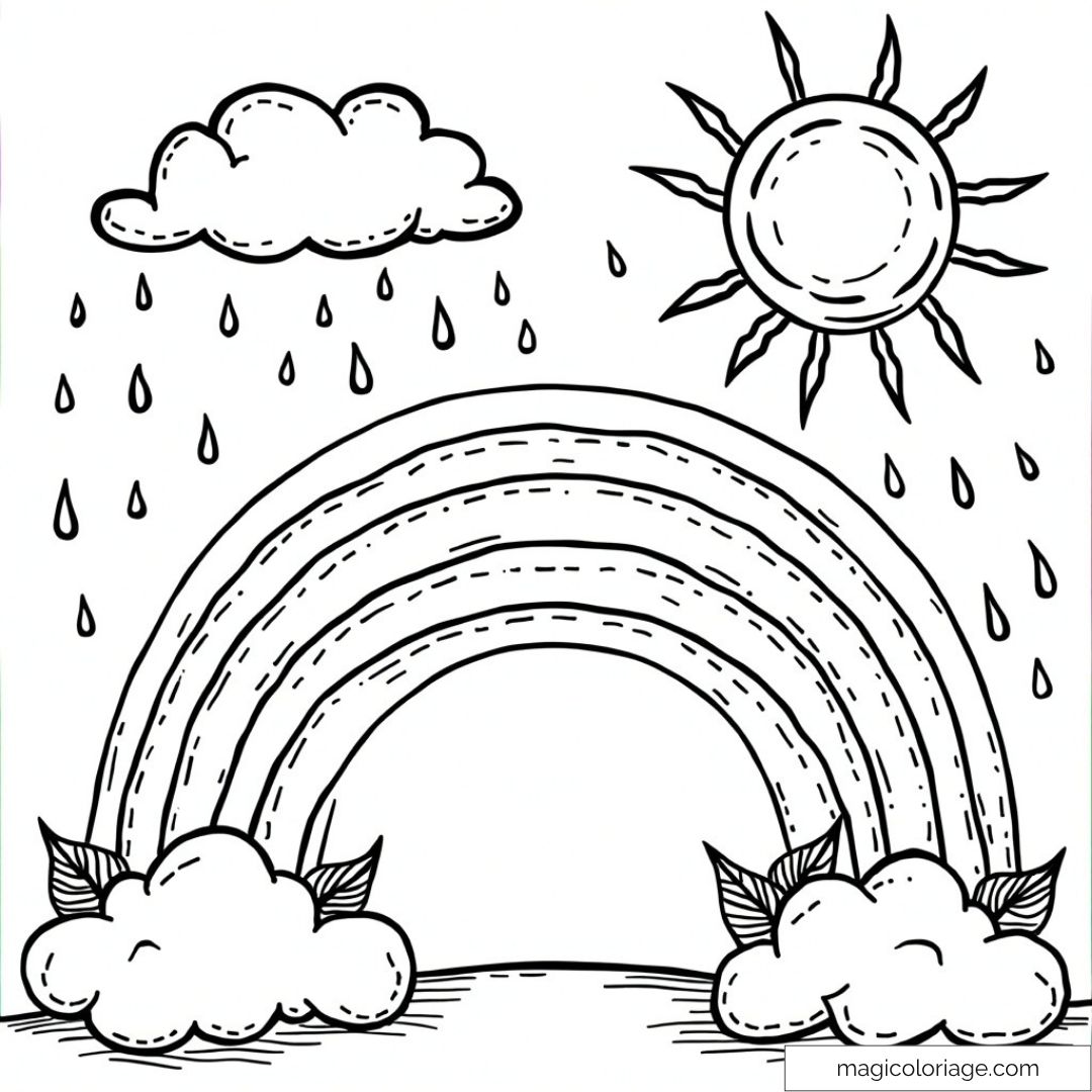 Arc-en-ciel avec soleil