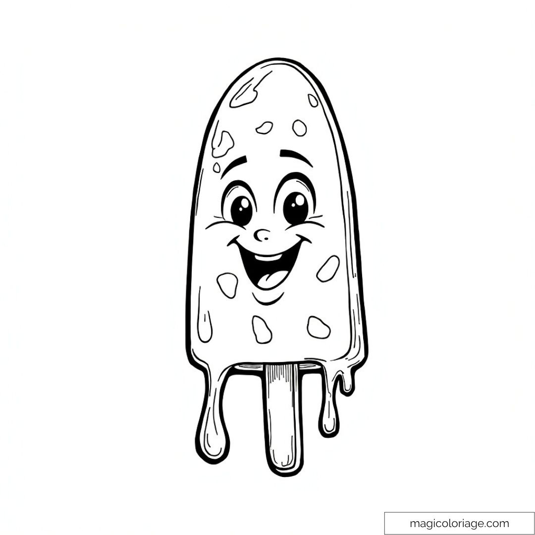 Glace souriante sur bâton prête à être colorée