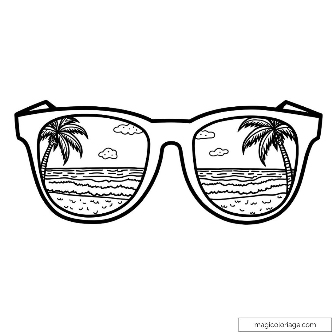 Lunettes de soleil avec plage