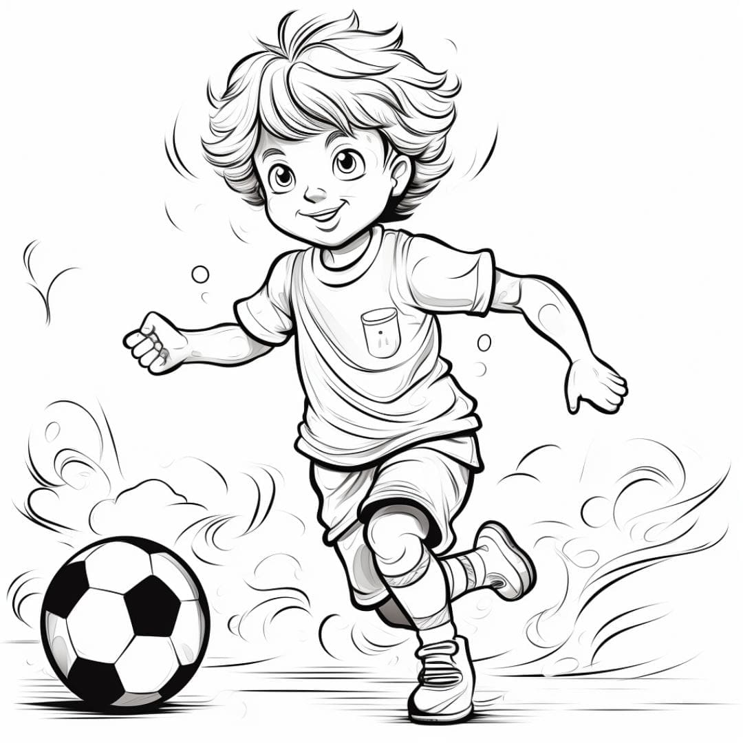 Scène de match de foot dynamique