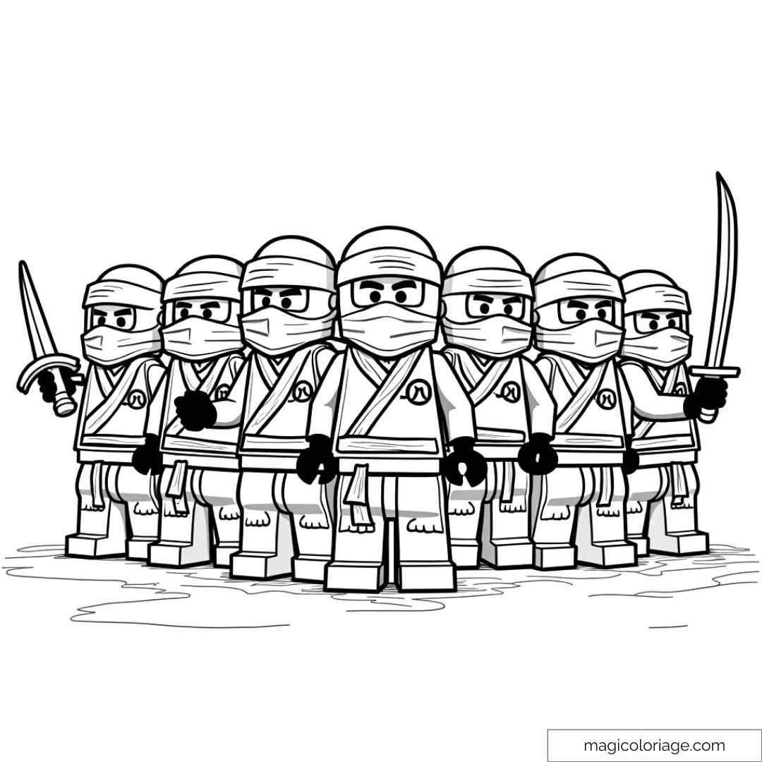 Image de personnages Lego Ninjas avec épées