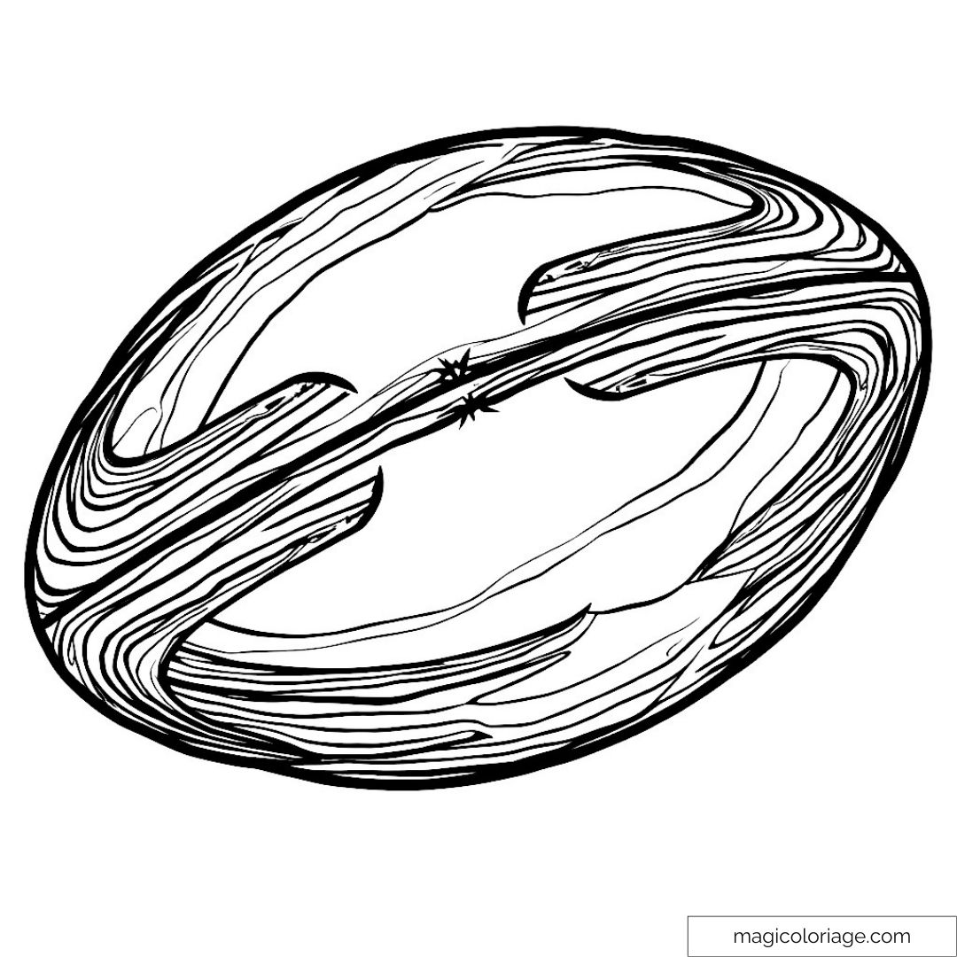 dessin de galaxie tourbillonnante à colorier avec motifs complexes