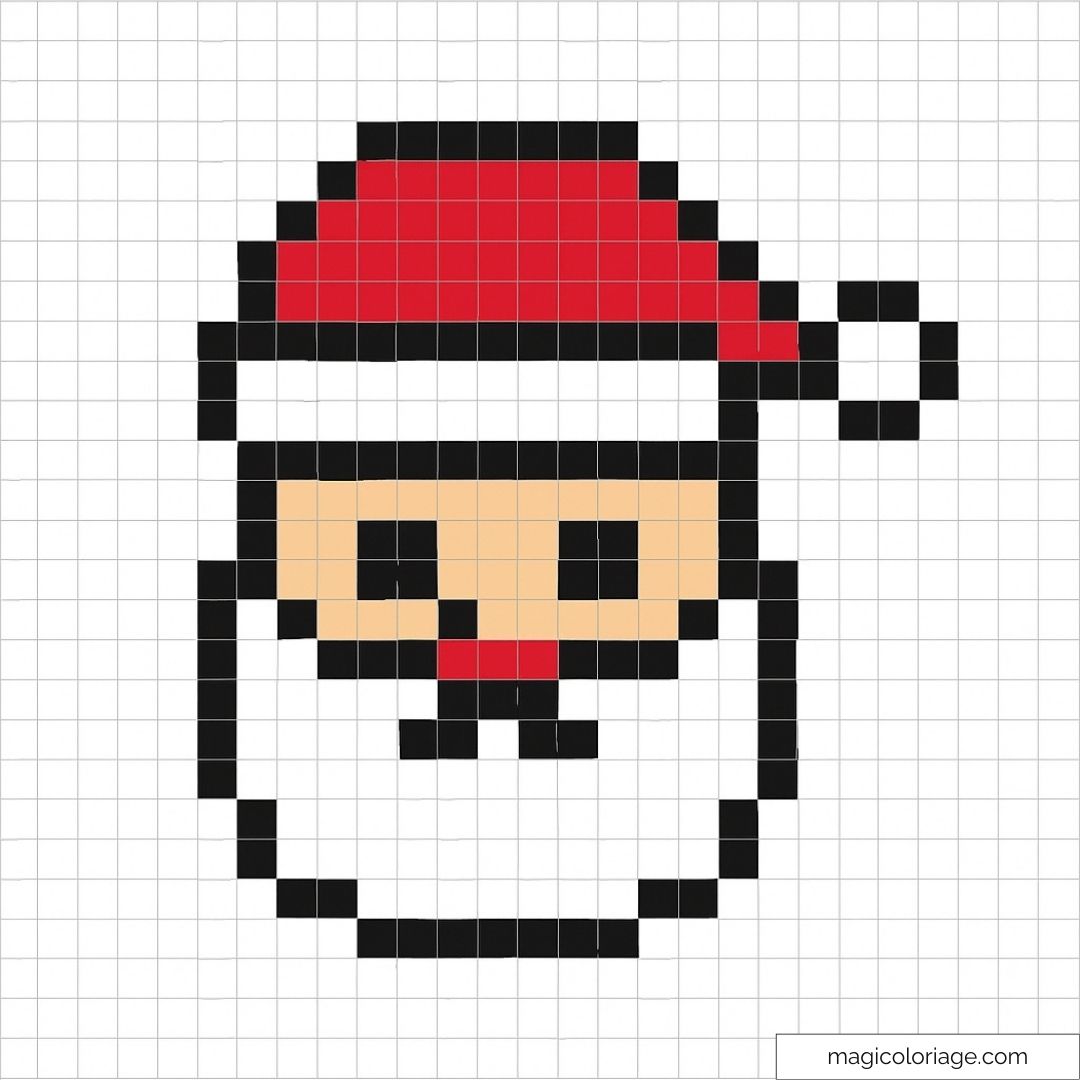 Pixel art Père Noël
