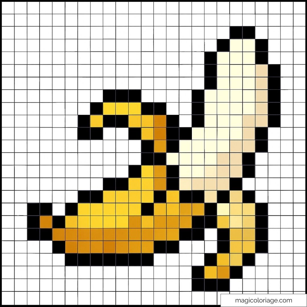Image de banane en pixel art