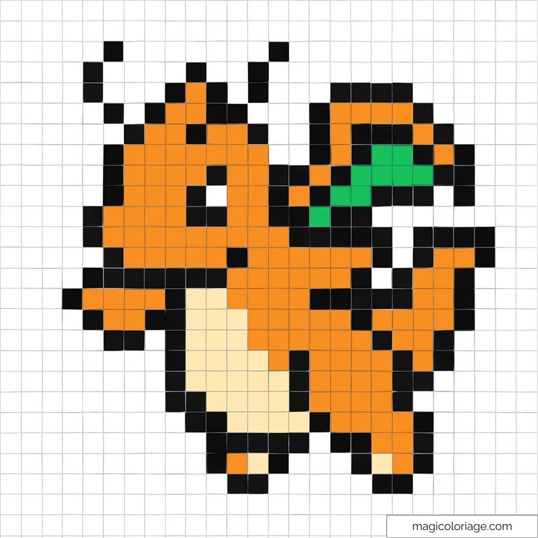 Pixel art de Dragonite