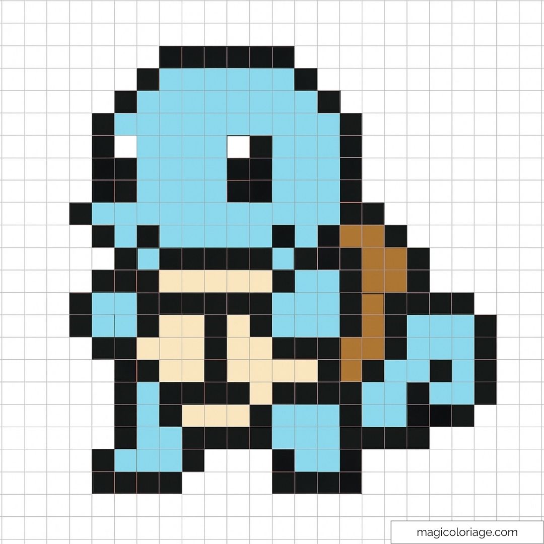 Illustration pixel art de Carapuce