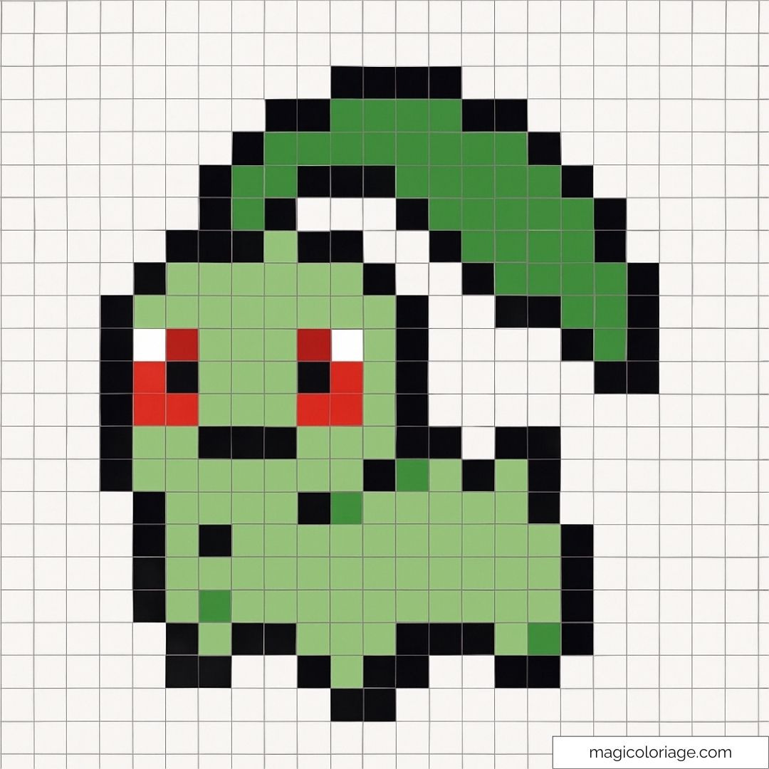 Pixel art de Chikorita