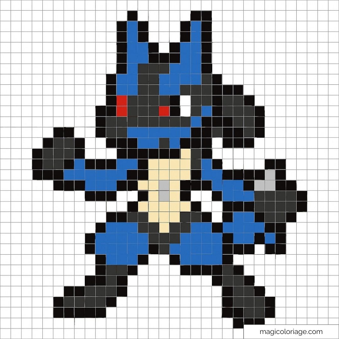 Pixel art de Lucario