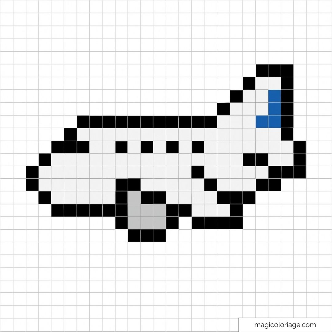 Pixel art avion rétro