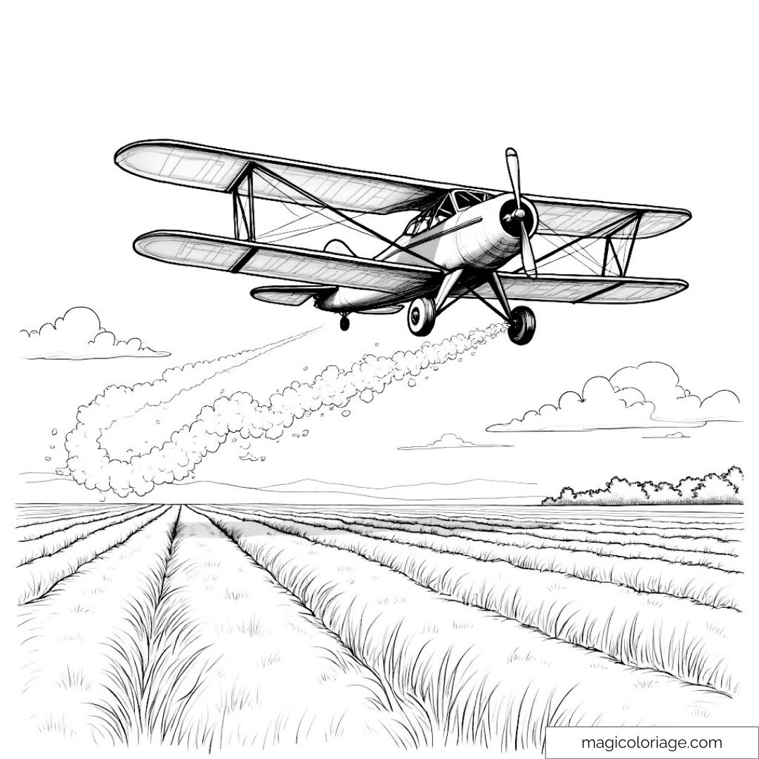 Avion biplan volant