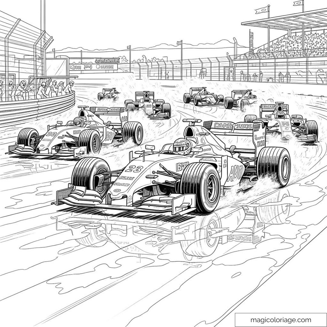 Courses de Formule 1 sous la pluie